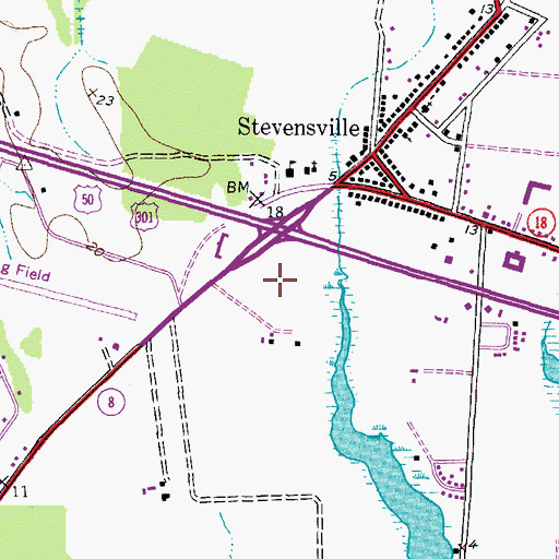 Topographic Map of Kent Landing Shopping Center, MD