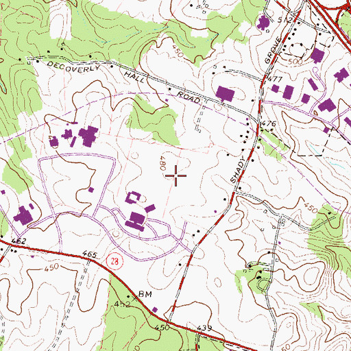 Topographic Map of Kingshire Manor Assisted Living Center, MD