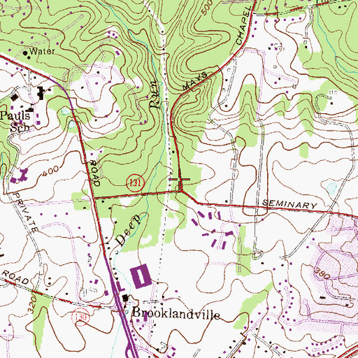 Topographic Map of Korean Presbyterian Church, MD