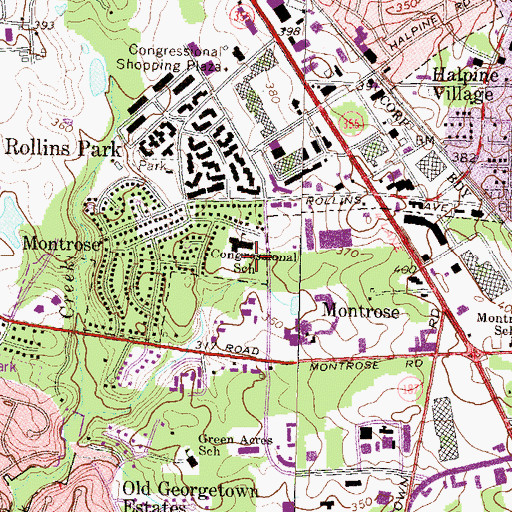 Topographic Map of Landow House Assisted Living Center, MD