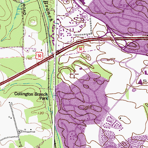 Topographic Map of Larkin Chase Nursing and Restorative Center, MD