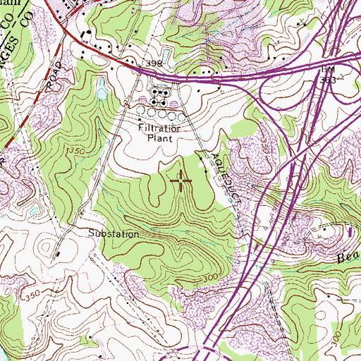 Topographic Map of Laurel Employment Park, MD