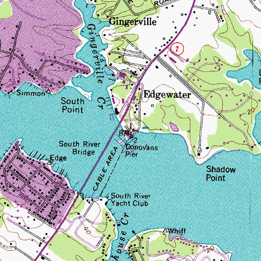 Topographic Map of Liberty Marina, MD