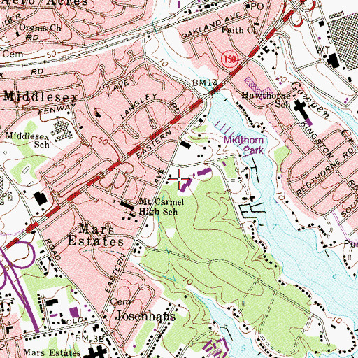 Topographic Map of Lighthouse Senior Living Center, MD
