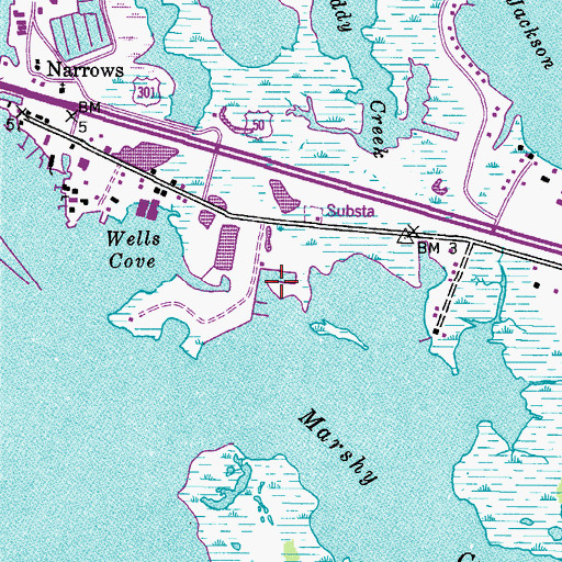 Topographic Map of Lippincott Marine, MD
