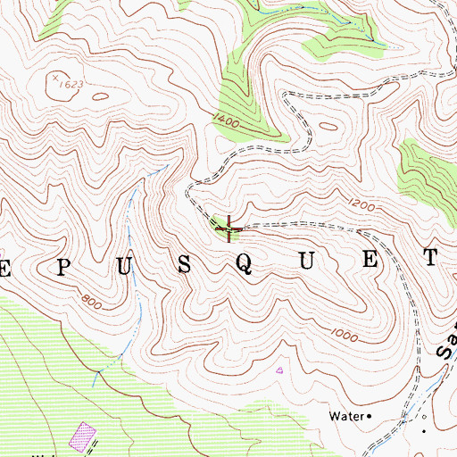 Topographic Map of Tepusquet, CA