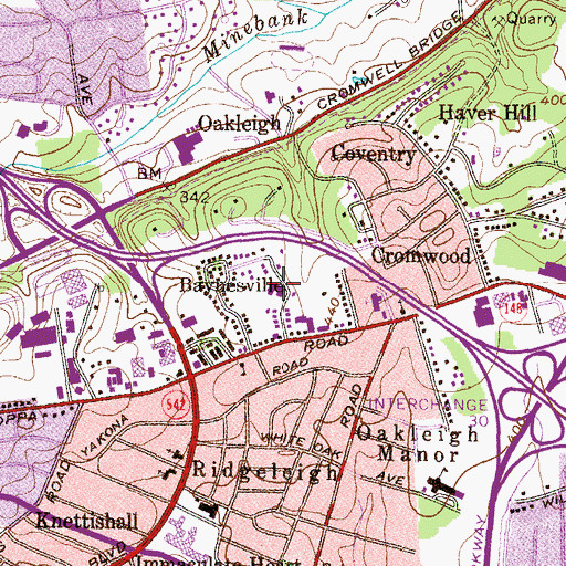 Topographic Map of Loch Raven Center Nursing Home, MD