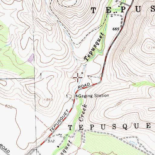 Topographic Map of Tepusquet Canyon, CA