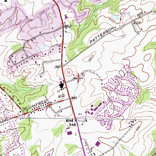 Topographic Map of Lorien Bel Air Assisted Living Center, MD