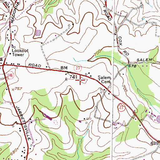 Topographic Map of Madonna Heritage Assisted Living Center, MD