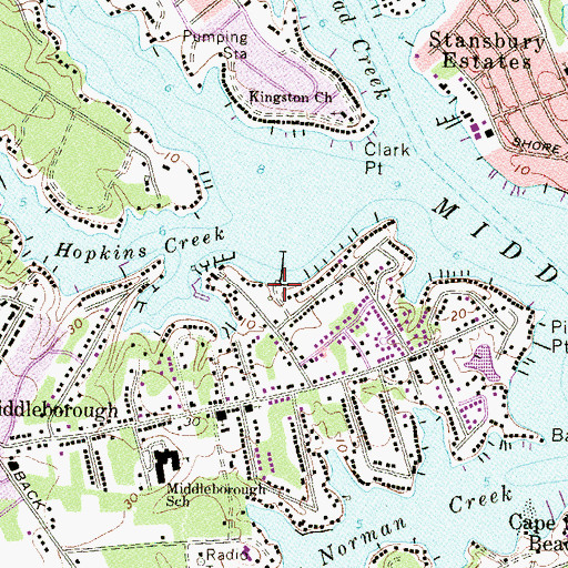 Topographic Map of Markleys Marina, MD