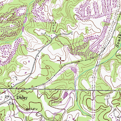 Topographic Map of Marlton Golf Club, MD