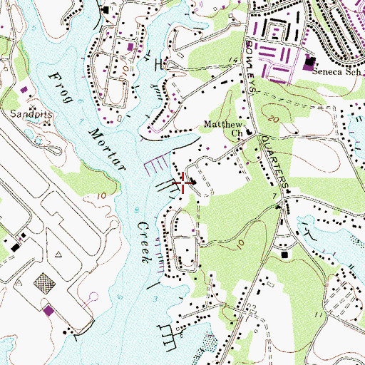 Topographic Map of Maryland Marina, MD