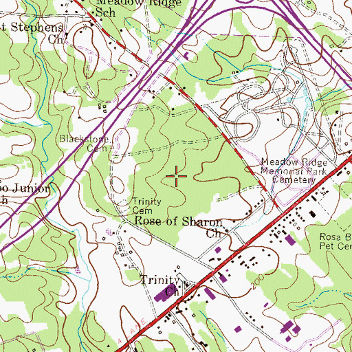 Topographic Map of Meadowridge Business Park, MD