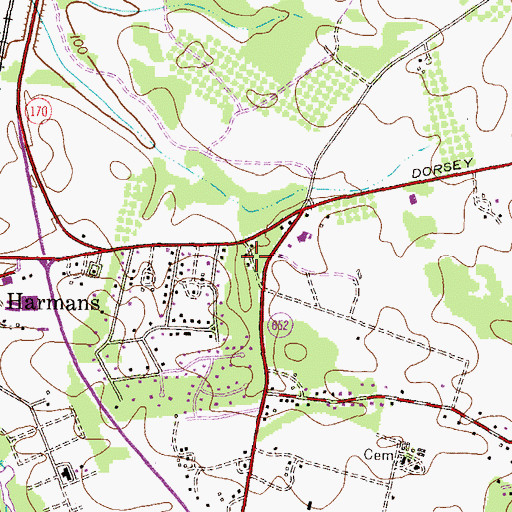 Topographic Map of Morningside House at Friendship Assisted Living Center, MD