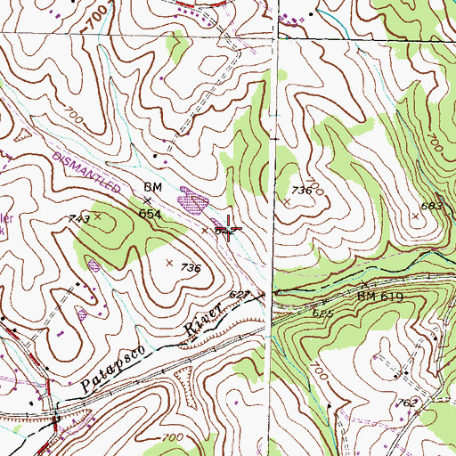 Topographic Map of Mount Airy Wastewater Treatment Plant, MD