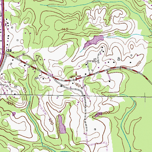 Topographic Map of Mount Gethsemane Holiness Church, MD