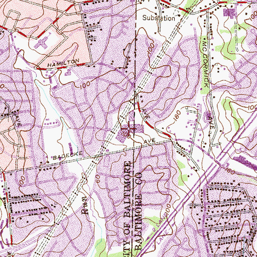 Topographic Map of Mount Pleasant Baptist Church, MD