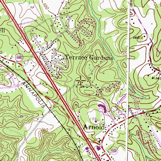Topographic Map of My Father's House Church, MD