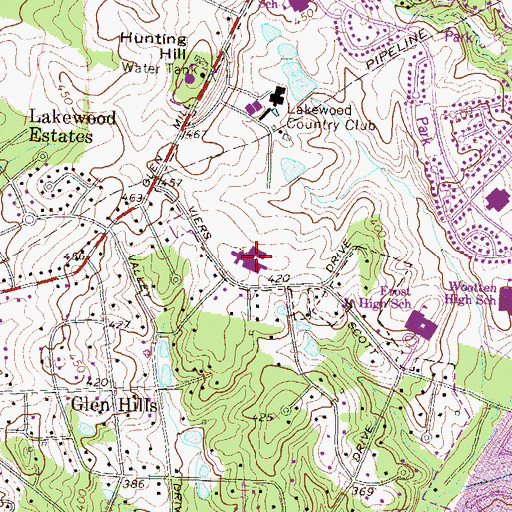 Topographic Map of National Lutheran Home for the Aged, MD