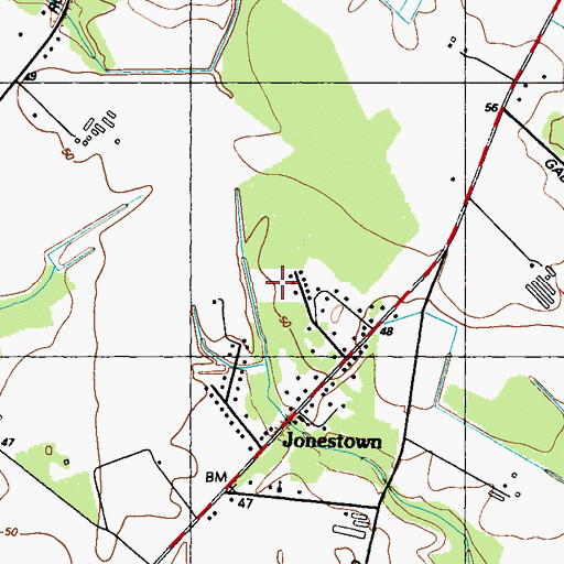 Topographic Map of Nelpine Mobile Home Park, MD