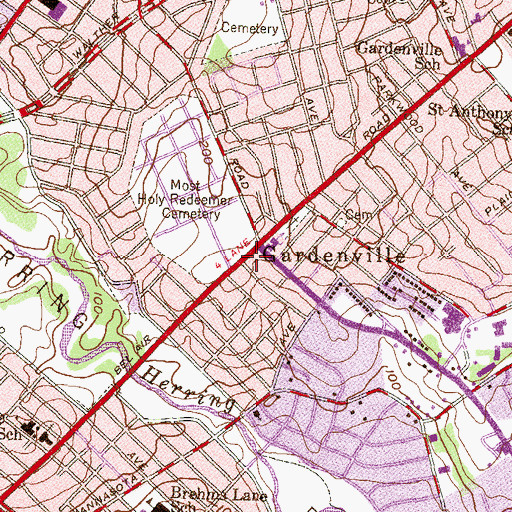 Topographic Map of New Saint Mark Christian Temple Church, MD