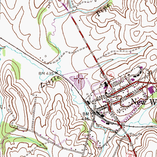 Topographic Map of New Windsor Wastewater Treatment Plant, MD