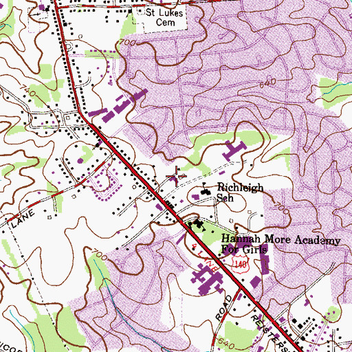 Topographic Map of Northminster Presbyterian Church, MD