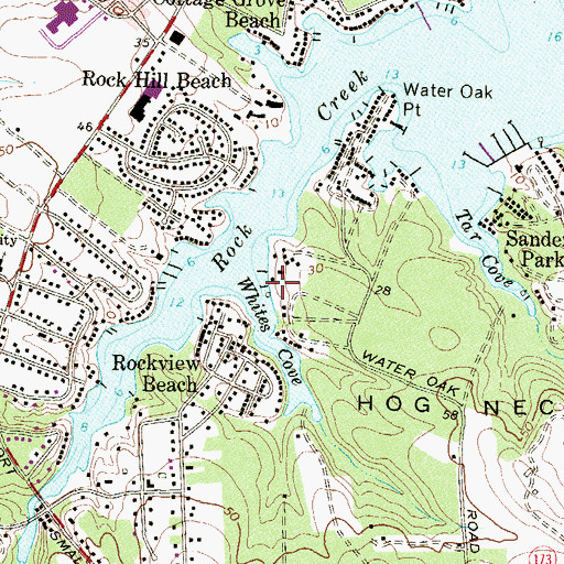Topographic Map of Oak Harbor Marina, MD