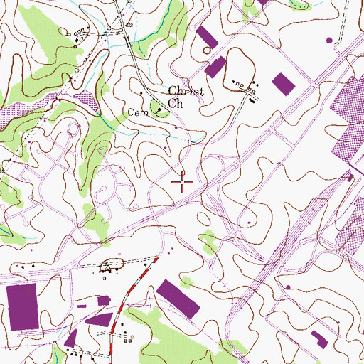 Topographic Map of Oakwood Business Center, MD