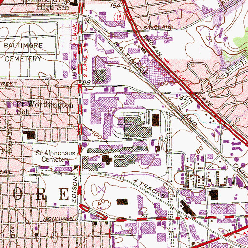 Topographic Map of Orangeville Industrial Area, MD