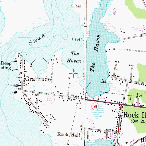 Topographic Map of Osprey Point Marina, MD
