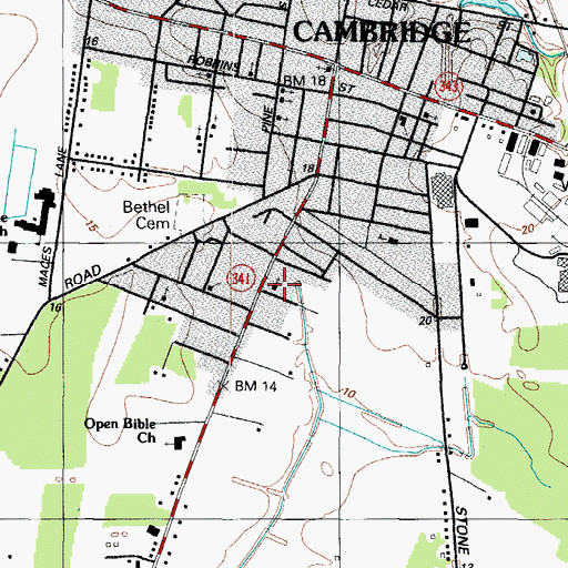Topographic Map of Our Shepherd Lutheran Church, MD