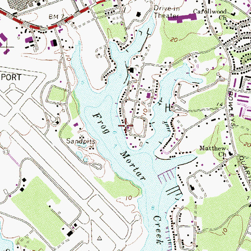 Topographic Map of Parkside Marina, MD