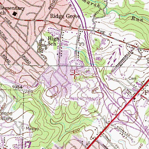Topographic Map of Parkville Church of the Nazarene, MD
