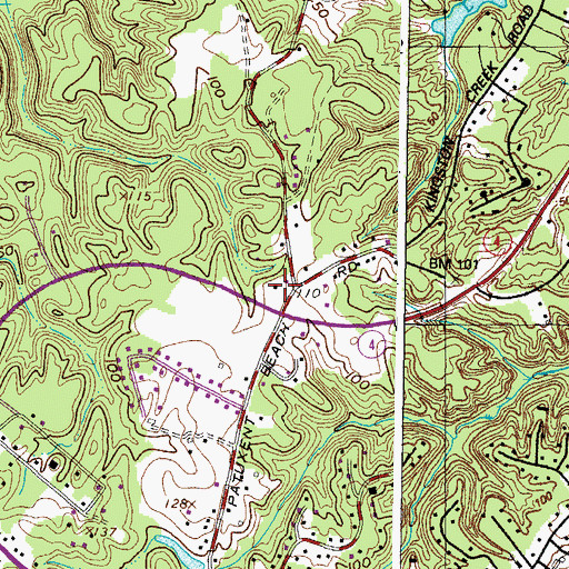 Topographic Map of Patuxent Presbyterian Church, MD