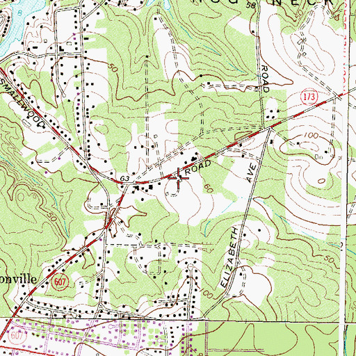 Topographic Map of Peartree House Assisted Living Center, MD