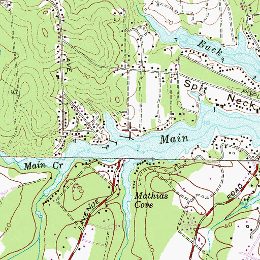 Topographic Map of Pleasure Cove Marina, MD