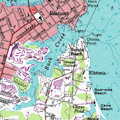Topographic Map of Port Annapolis Marina, MD