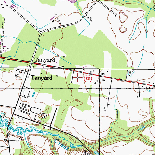 Topographic Map of Prettyman Manor, MD
