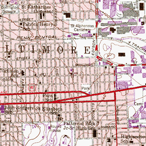 Topographic Map of Prince of Peace Baptist Church, MD