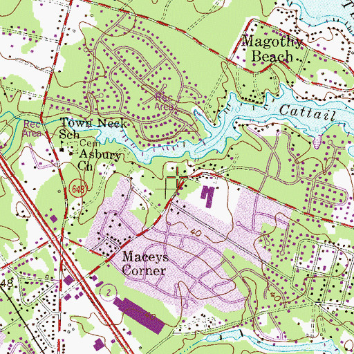 Topographic Map of Quail Run Assisted Living Center, MD