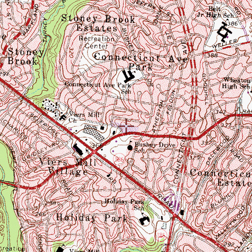 Topographic Map of Randolph Hills Nursing Home, MD