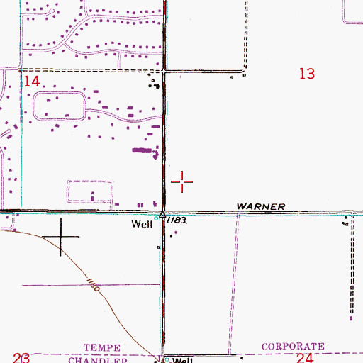 Topographic Map of Raintree, AZ