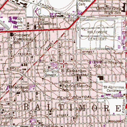 Topographic Map of Rising Zion Baptist Church, MD