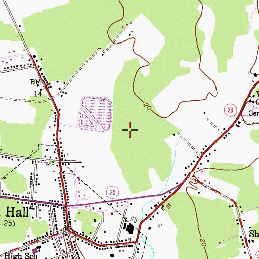 Topographic Map of Rock Hall Wastewater Treatment Plant, MD