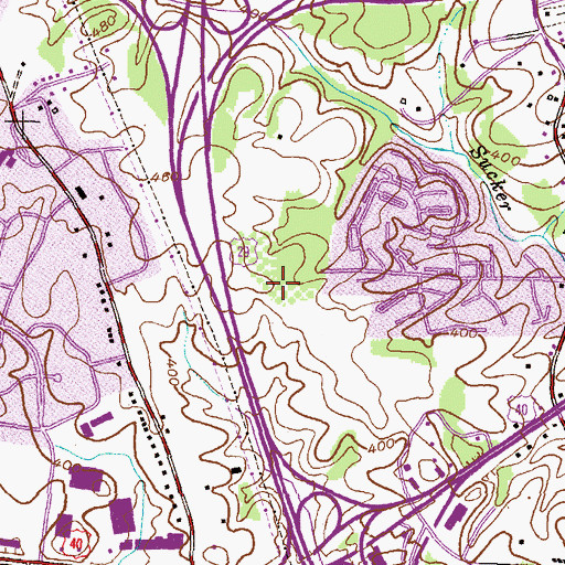 Topographic Map of Rose Manor Assisted Living Center, MD