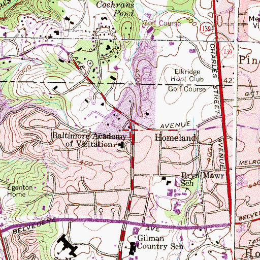 Topographic Map of Saint Andrew's Christian Community Church, MD