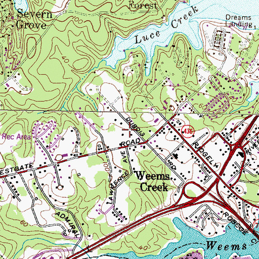 Topographic Map of Saint John Neumann Church, MD