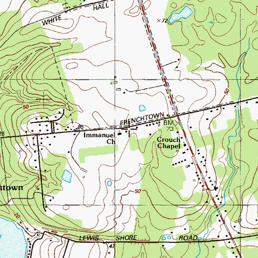 Topographic Map of Saint Mary Coptic Church of Delaware, MD